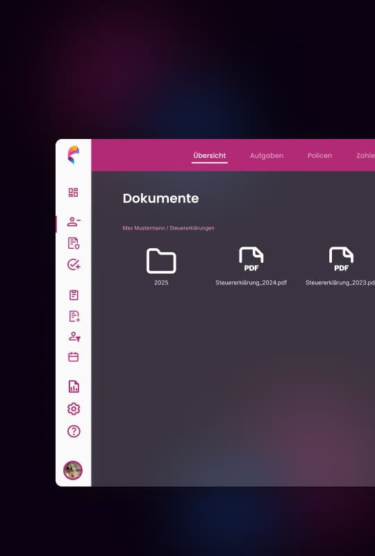 Dateimanagement in Finly.